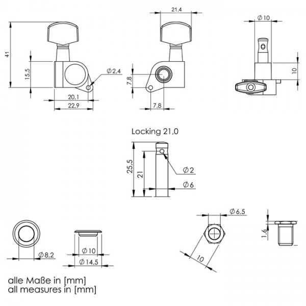 Schaller M6 Back Lock