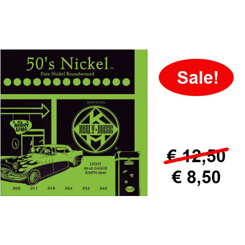 Kerly Kues Electric Strings, 50s Pure Nickel