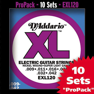 D'Addario EXL 10 Sets ProPacks