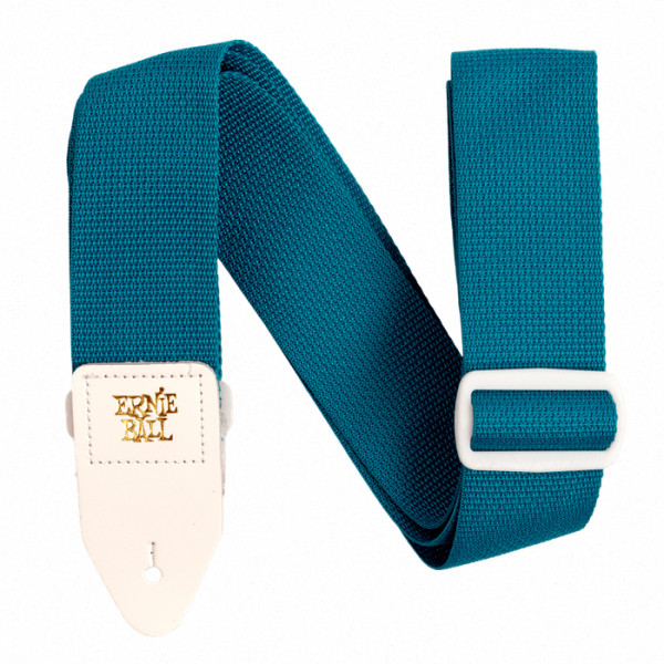 Ernie Ball Strap Teal w/white EB5349