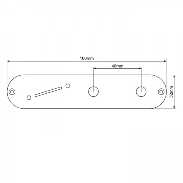 Control Plate for Tele, Angled Switch