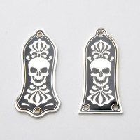 Trussrod Cover, Bonehead, Silver Trussrod Cover, Bonehead, Silver