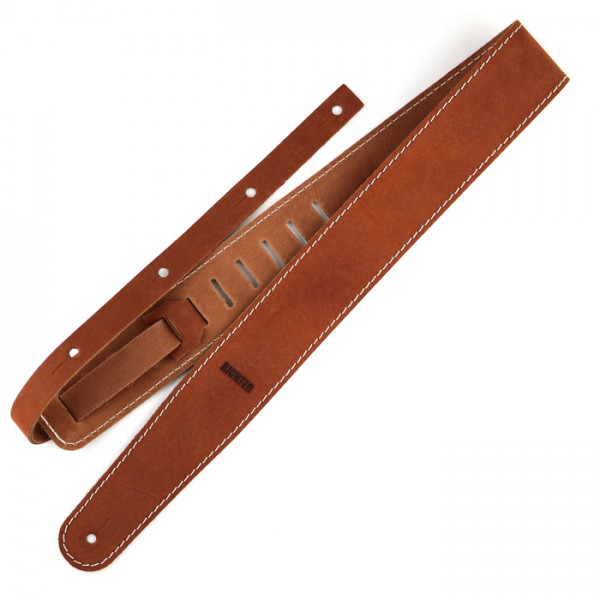 Richter Raw II Contour Leather Strap, Waxy Suede Brown