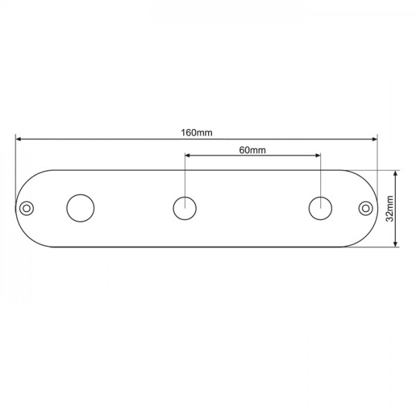 Kontrollplatte für Tele, Toggle Switch