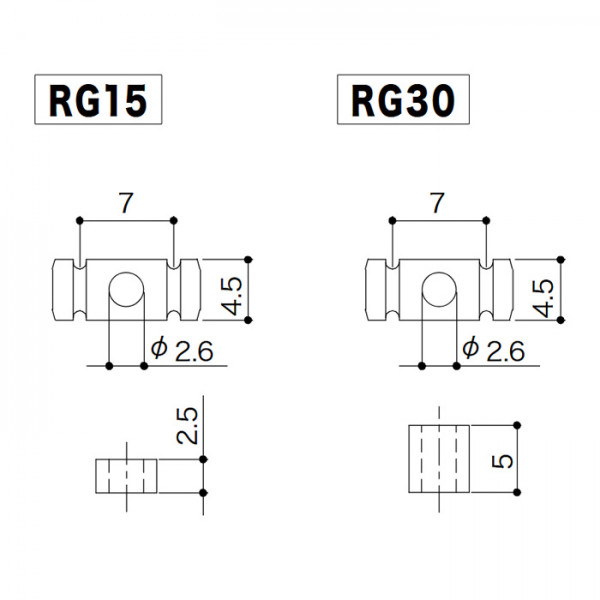 Gotoh String Guides RG15/RG30, vernickelt