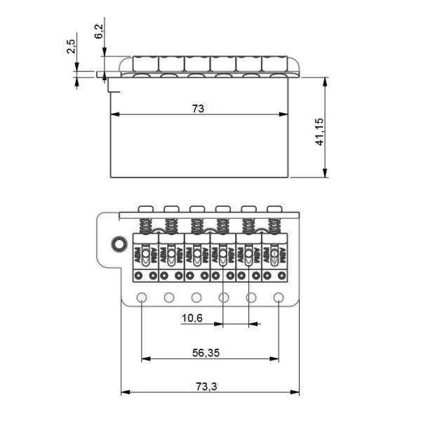 ABM 5050-S Vintage Tremolo, verchromt