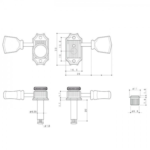 Gotoh Tulip SD90 MG-T Lock, 3/3