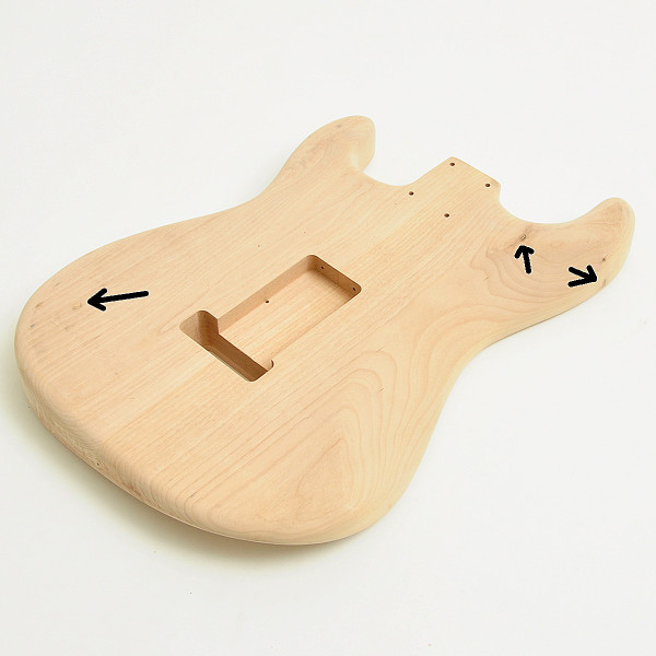 25% Off! Rockinger Vintage Deluxe Body for Strat, Alder, Second Chance, unfinished