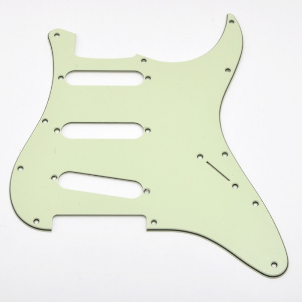 Pickguard für Strat, SSS, ohne Potibohrungen, Vintage Mint