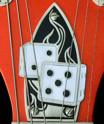 Trussrod Cover für Gretsch, Dice Knobs