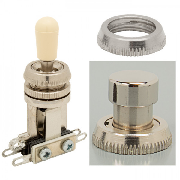 Dress Nut for Footswitches & Switchcraft Toggle Switches, nickel
