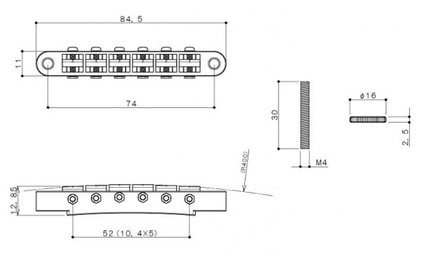 Gotoh Tunamatic Bridge GE104B, Relic Series