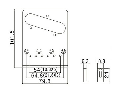 Gotoh GTC 201 Singlecoil Bridge für Tele