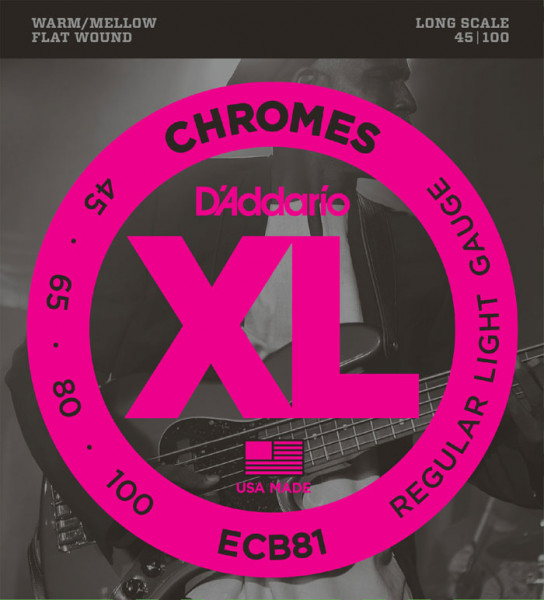 D´Addario Bass Strings Flatwound ECB81, 045-100