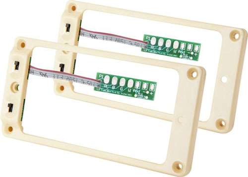 Triple Shot Humbuckerrahmen, creme, für gewölbte Decke | Für Humbucker