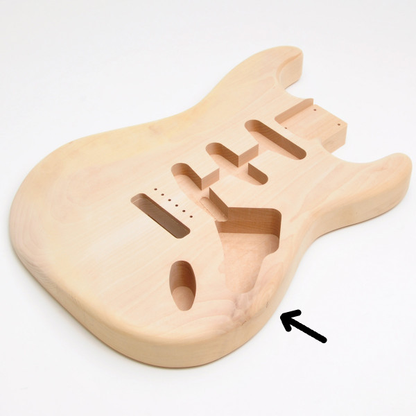 35% Off! Rockinger Vintage Deluxe Body für Strat, Erle, unlackiert, Second Chance