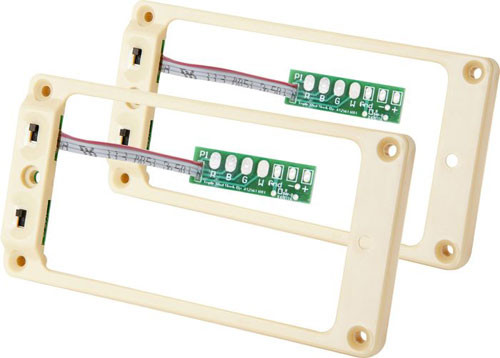Triple Shot Humbuckerrahmen, creme, für gewölbte Decke