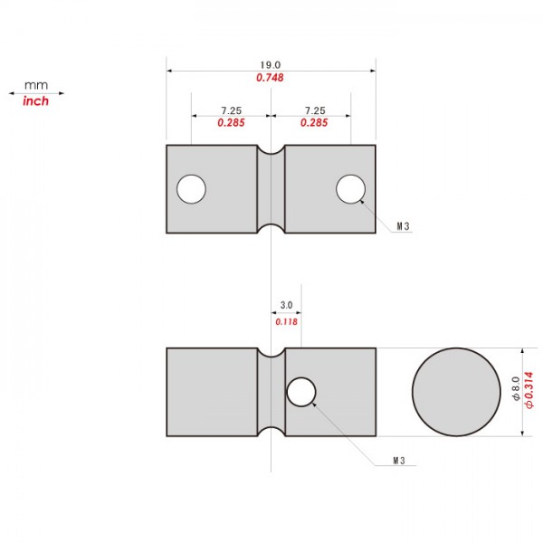 KTS Titan Brückchen für Vintage Bass Bridge, PR-03