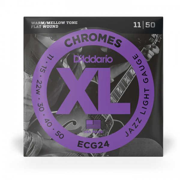 D'Addario Chromes Flat Wound Strings
