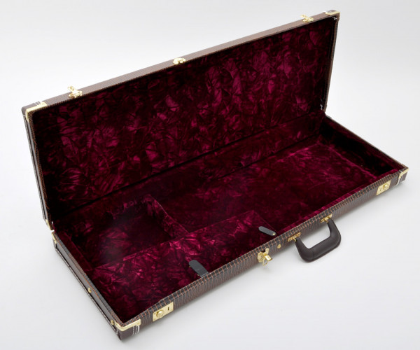 SCC Canadian Guitar Case for Strat/Tele, Brown Croc