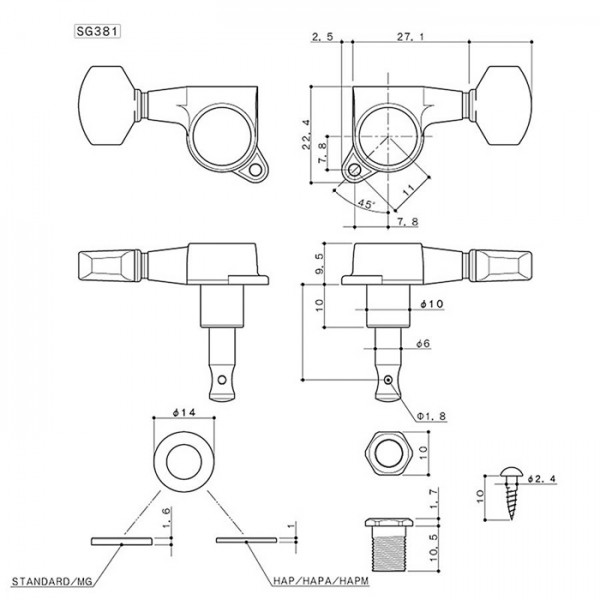 Gotoh SG381-MG-T Lock, 3/3