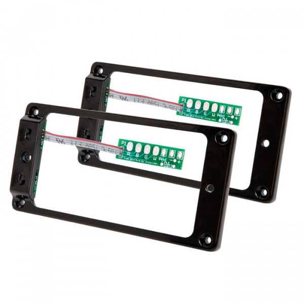Triple Shot Humbuckerrahmen, schwarz, für gewölbte Decke