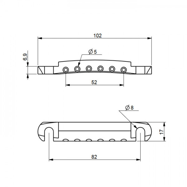 ABM 3020 Stop Tailpiece, Aluminium