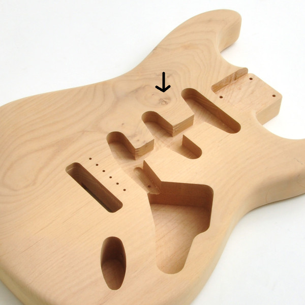 25% Off! Rockinger Vintage Deluxe Body für Strat, Erle, unlackiert, Second Chance